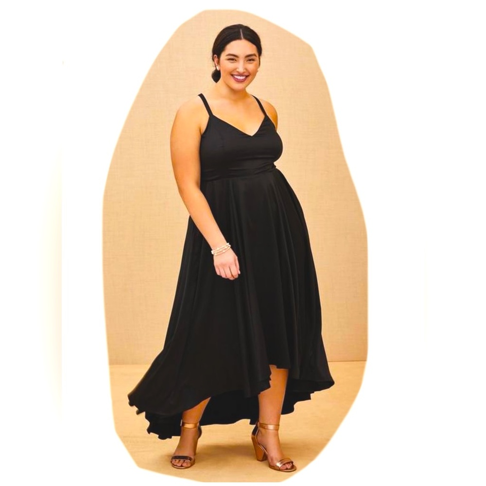 Torrid Maxi Satin Corset Black Gown